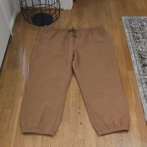 TEK GEAR BRAND MEN'S BIG AND TALL BROWN JOGGER FLEECE SWEATPANTS SIZE 3XLT